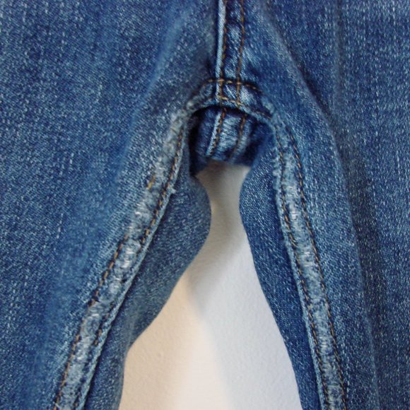 Free People Jeans Anthropologie Distressed Straight Leg High Waist Button Sz 29 - Picture 9 of 15